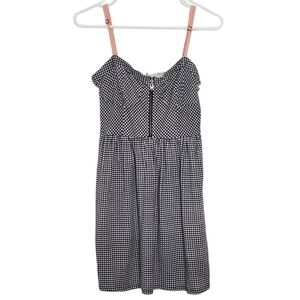 1501 * Roxy Gingham Check Mini Dress Black White Size XL